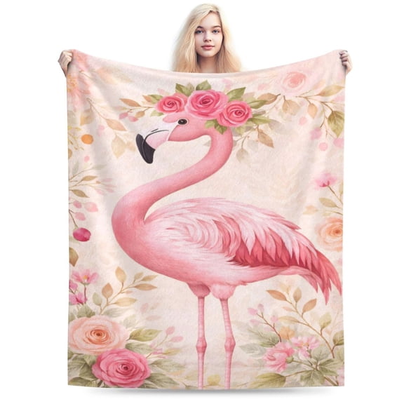 Flamingo Blanket Gifts for Women Girls, Flamingo Throw Blanket for Adult Kids, Birthday Valentine Christmas Flamingos Decor for Boys Girls, Aniaml Blankets for Home Bed Couch 50x40