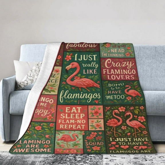 Flamingo Blanket Gifts for Women Girls Flamingo Lovers Stuff Birthday Gifts Decor Soft Flannel Throw Blanket 50x40