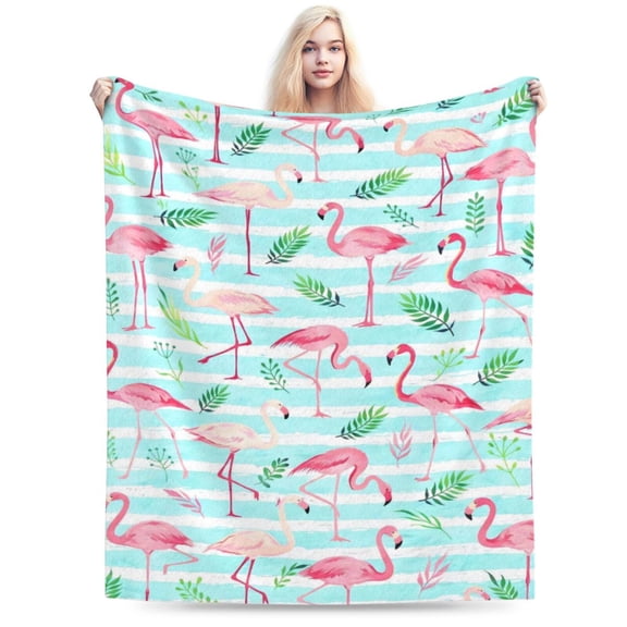 Flamingo Blanket Gifts for Women Girls Soft Flannel Merch Flamingo Stuff Blanket Flamingos Lovers Gifts Birthday Bedding Decor Throw Blanket 60x50