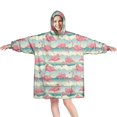 thumbnail image 1 of Flamingo Blanket Hoodie, Oversized Sherpa Hooded Blanket Sweatshirt for Adults Women Men, Extremely Cozy Warm Soft and Fuzzy Wearable Blanket Hoodie, 1 of 7