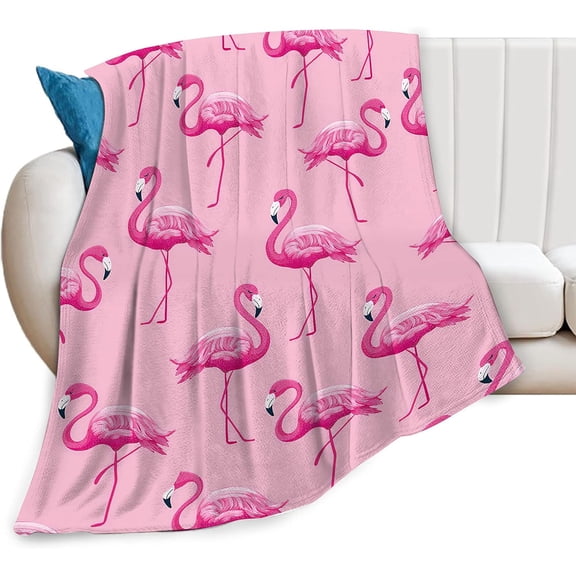 Flamingo Blanket Soft Warm Pink Flamingo Animal Fleece Throw Blanket Gifts for Women Girls Flamingo Stuff Decor Cozy Plush Lightweight Flannel Gifts Blankets for Adults Kids 50"X40"