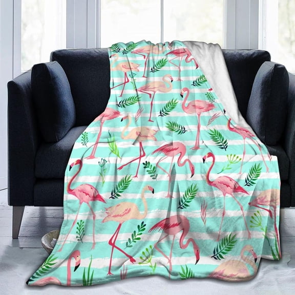 Flamingo Blanket Super Soft Flamingo Throw Blanket Warm Cozy Flannel Blankets for Women Kids Adults Gifts 80"X 60"