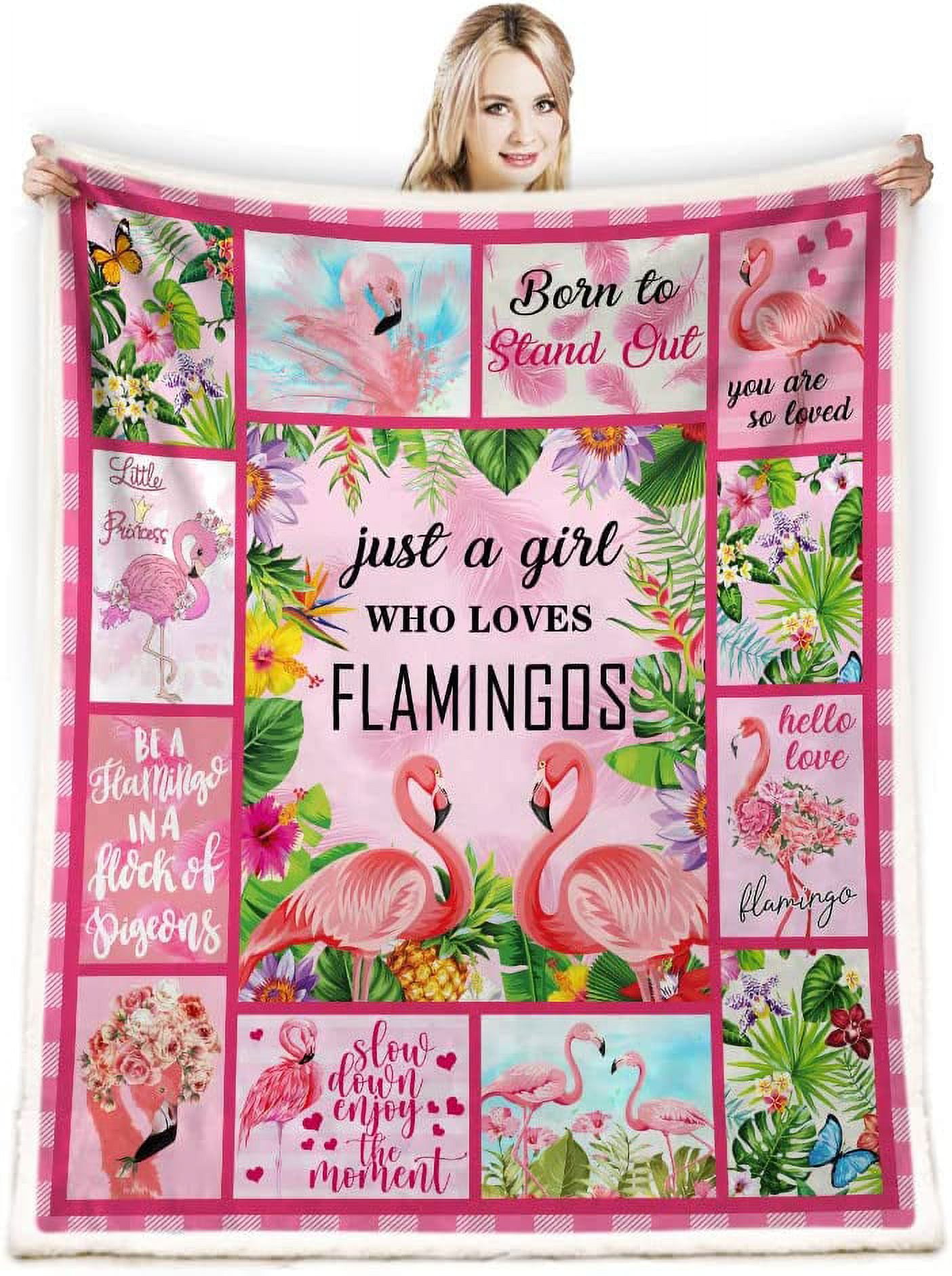 Flamingo Blanket Throw,Flamingo Gifts for Women,Pink Flamingo Gifts for