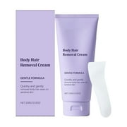 Flamingo Body Hair Removal Cream with Spatula, Gentle & Dermatologist-Tested, Safe for Sensitive Skin, 3.38 fl oz,1PCS