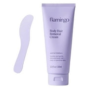 Flamingo Body Hair Removal Cream with Spatula, Gentle & Dermatologist-Tested, Safe for Sensitive Skin