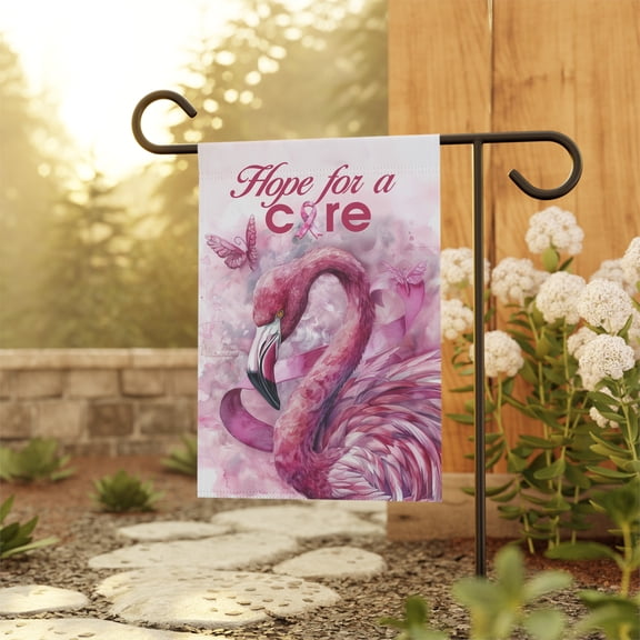 Flamingo Breast Cancer Hope For A Cure Flag, BC Awareness Flag ID-0702-XPAS
