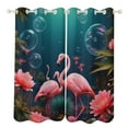 thumbnail image 1 of Flamingo Bubble Garden Luxury Window Curtains Blinds for Living Room Kids Bedroom Bathroom Kicthen Door Home Decor 2 Panels, 1 of 6