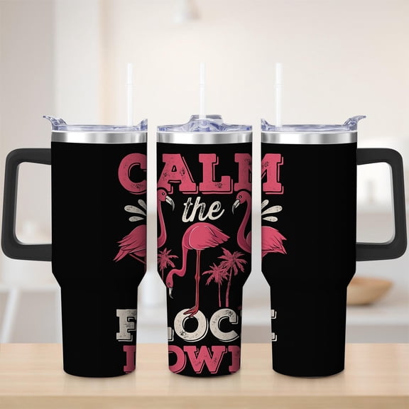 Flamingo Calm the Storm Stainless Steel Tumbler, 30oz