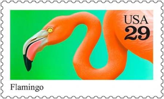 Flamingo Canvas Art - US POSTAL SERVICE (12 x 18)