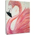 thumbnail image 1 of Flamingo Canvas Wall Art Pink Bird Framed Wall Art Tropical Animal Flamingo Wall Paintings for Living Room Bedroom Bathroom Office Wall Decor,10L X 8W Inches, 1 of 6