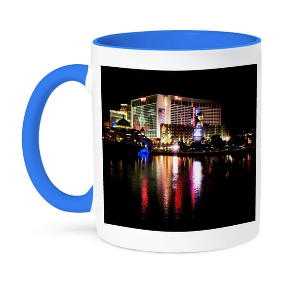 3dRose, Flamingo Casino in Las Vegas Nevada, 15oz Two-Tone Blue Mug
