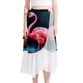thumbnail image 1 of Flamingo Chic Chiffon Beach Skirt with Polyester Straps - for the Beach, 1 of 6