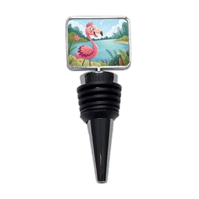 Flamingo Children's Illustration Style Wine Bottle Stopper Cap Plug