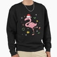 thumbnail image 1 of Flamingo Christmas Funny Sweater Tropical Holiday Graphic Unisex Sweatshirt Retro Style G11761, Up to Size 5XL, 1 of 2