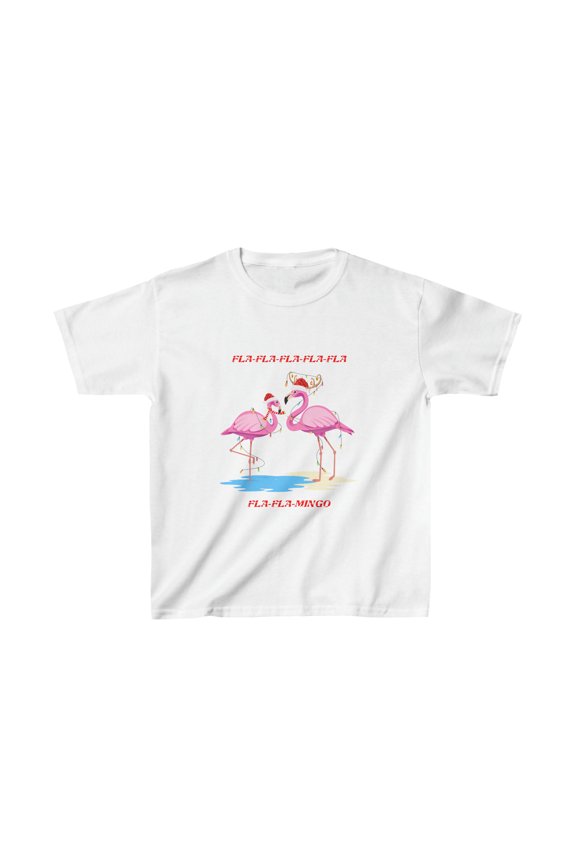Flamingo Christmas - Kids Heavy Cotton™ Tee