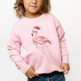 thumbnail image 1 of Flamingo Christmas Lights Watercolor - Toddler Graphic Sweatshirt, 1 of 12