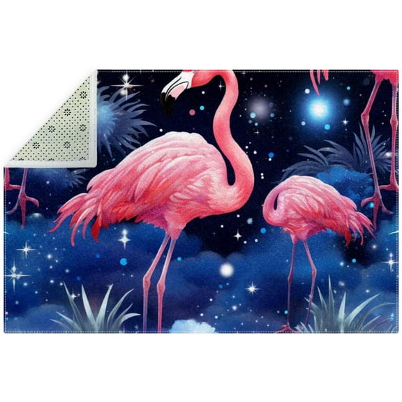 Flamingo Clear Hardwood Floor Chair Mat Protector for Office Desk Chair, Polyester Rectangle Mat with Right Angle - 48" x 36