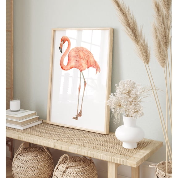 Flamingo Coastal Bird Wall Art Poster Unframed Paper Print
