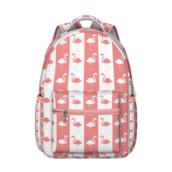 Flamingo Comic Book Backpack - Pop Art Style Graphics, Collectible Item for Anime Convention Attendees Who Need School-Appropriate Bags