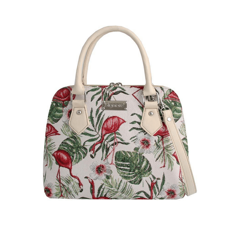 Flamingo Convertible Top Handle Purse Handbag