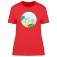 thumbnail image 1 of Flamingo Couple At The Beach T-Shirt Women -Image by Shutterstock, Female Medium, 1 of 2