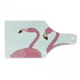 thumbnail image 1 of Flamingo Cutting Board, Exotic Pink Birds Animals Couple on Plain Backdrop Pattern, Decorative Tempered Glass Cutting and Serving Board, in 3 Sizes, by Ambesonne, 1 of 2