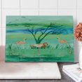 thumbnail image 1 of Flamingo Cutting Board, Image with Exotic Birds on Nature Landscape Background Graphic, Decorative Tempered Glass Cutting and Serving Board, in 3 Sizes, by Ambesonne, 1 of 2