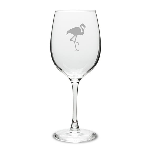 Flamingo Deep Etched Classic Wine Glass