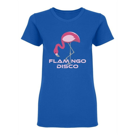 Flamingo Disco Design Shaped T-Shirt Women -Image by Shutterstock, Female Medium