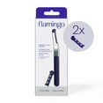 thumbnail image 1 of Flamingo Reusable Dermaplane Facial Razor Handle with 2 Razor Refill Cartridges, 1 of 8