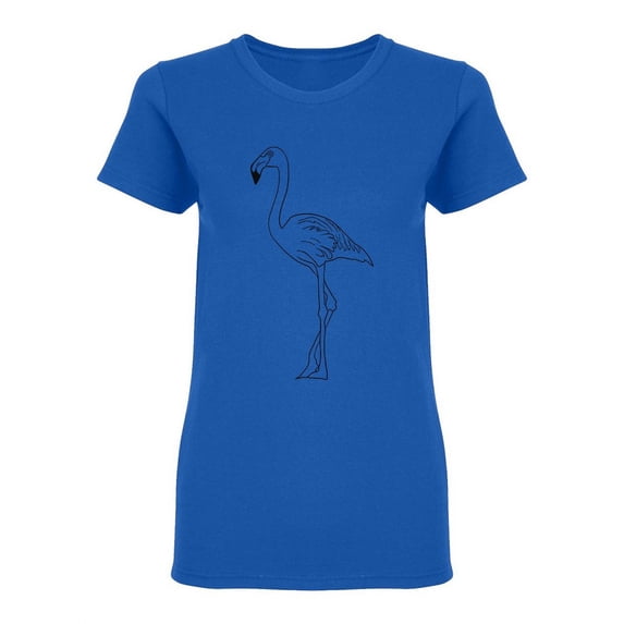 Flamingo Doodle Design Shaped T-Shirt Women -Image by Shutterstock, Female x-Large