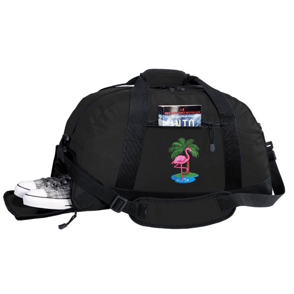 Flamingo Duffel Bag or Flamingo Gym Bag WITH SHOE POCKET
