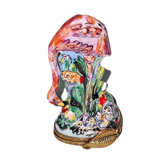 Flamingo Elegance Limoges Box for Collectors Limoges Box Porcelain Figurine