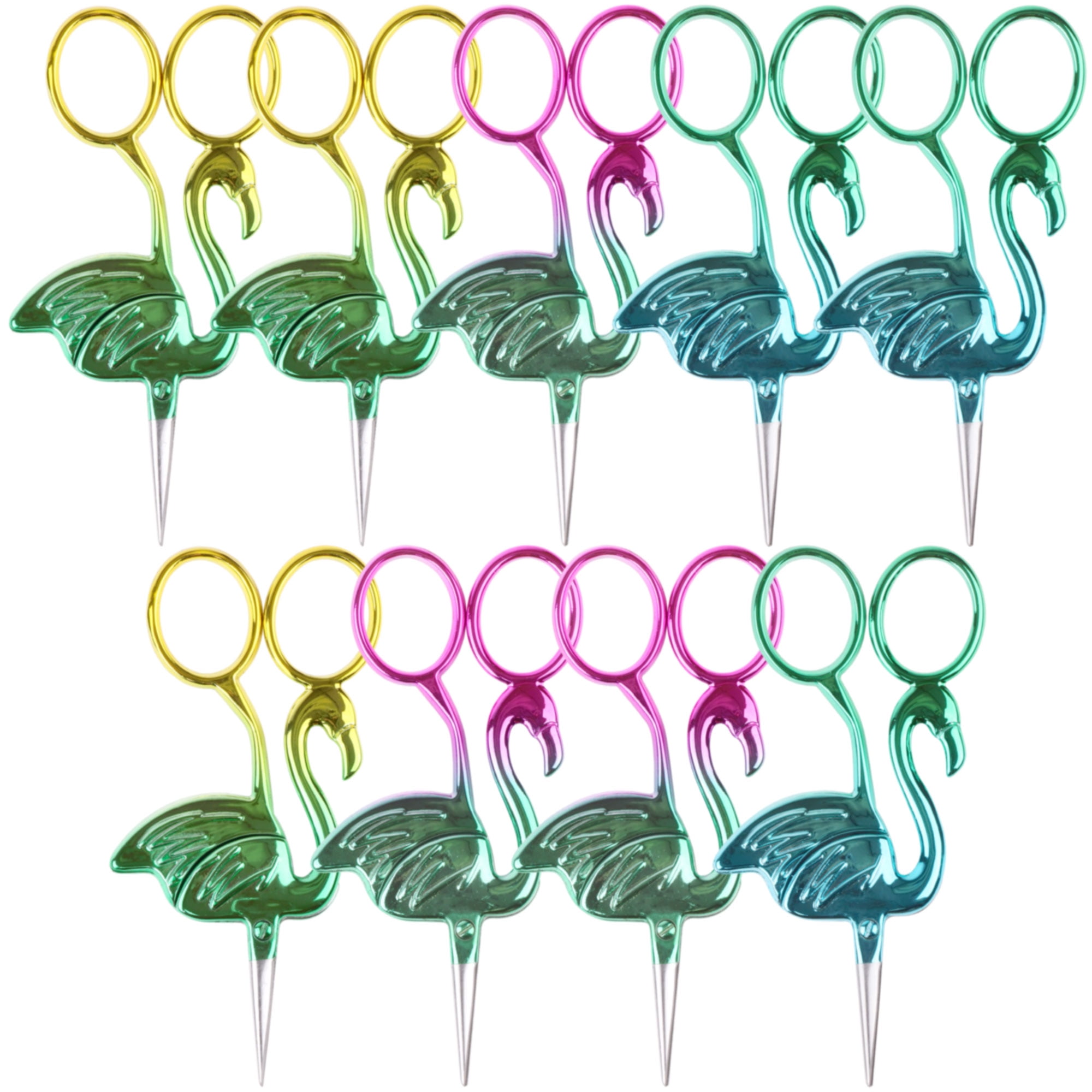 JubileeYarn Flamingo Embroidery Scissors - Lush, Dewberry, Mint - 9 Total Scissors