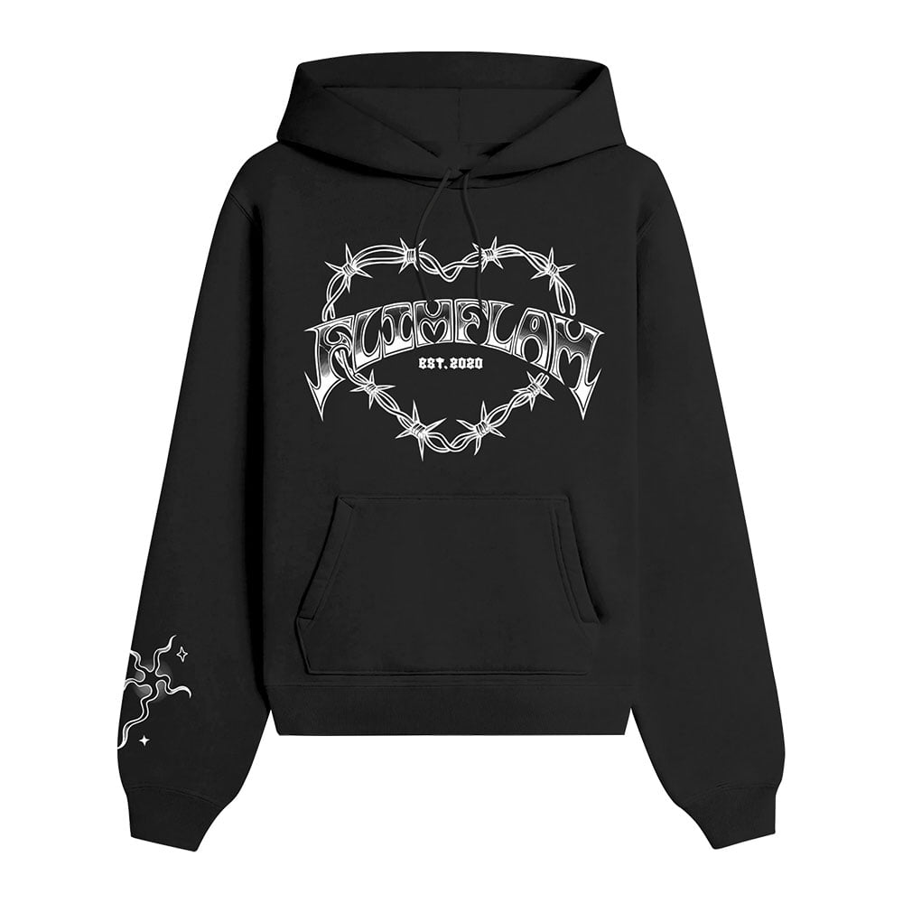 Flamingo FLIM FLAM Barbed Wire Merch Hoodie Sweatshirt New Logo Women