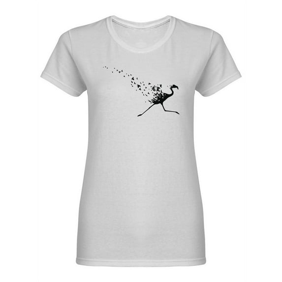 Flamingo Fading Shaped T-Shirt Women -Image by Shutterstock, Female Large