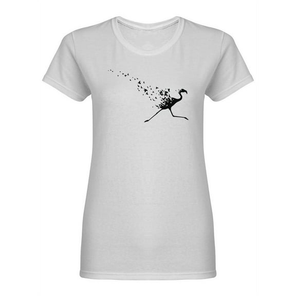 Flamingo Fading Shaped T-Shirt Women -Image by Shutterstock, Female Small