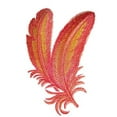 thumbnail image 1 of Flamingo Feathers in Watercolor Embroidered Iron on/Sew patch [7" X 4.73"], 1 of 2