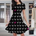 thumbnail image 1 of Flamingo Flock Women's Classic Swing Skater Dress Casual Work Party Cocktail Dresses, 1 of 6