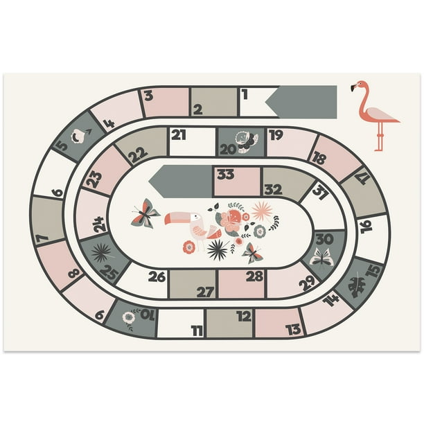 Flamingo Floor Game Vinyl Floor Mat 2' x 3'