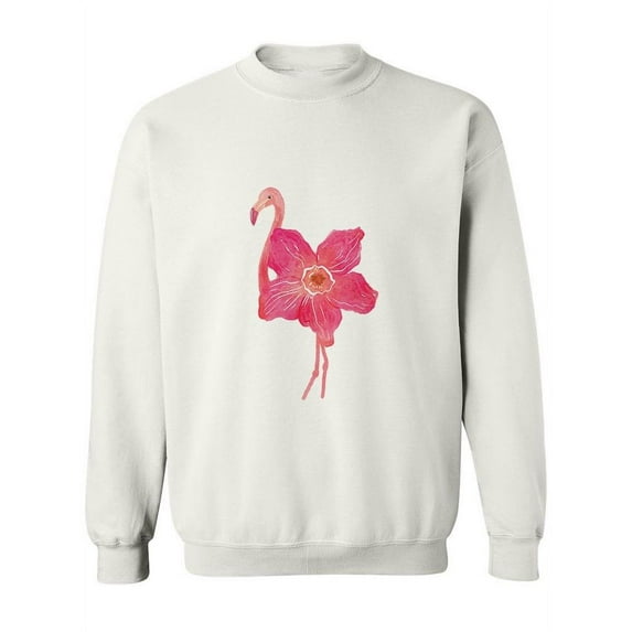 Flamingo Flower Sweatshirt Women -SPIdeals Designs, Female Large