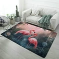 thumbnail image 1 of Flamingo Flower Tropical Area Rugs Carpet Suitable for Living Room Kitchen Bedroom Laundry Room Home Decorations, 1 of 7