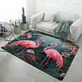 thumbnail image 1 of Flamingo Flower Tropical Carpet Rug for Home Living Room Bedroom Sofa Doormat Decor Area Rug Non-slip Mat, 1 of 7