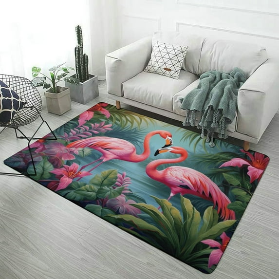 Flamingo Flower Tropical Carpet Style Living Room Bedroom Rug Modern 3d Entry Door Mats Household