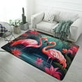 thumbnail image 1 of Flamingo Flower Tropical Home Decor Living Room Carpet Non-slip Hotel Lobby Floor Mat Kitchen Bedroom Entrance Doormat Mats, 1 of 7
