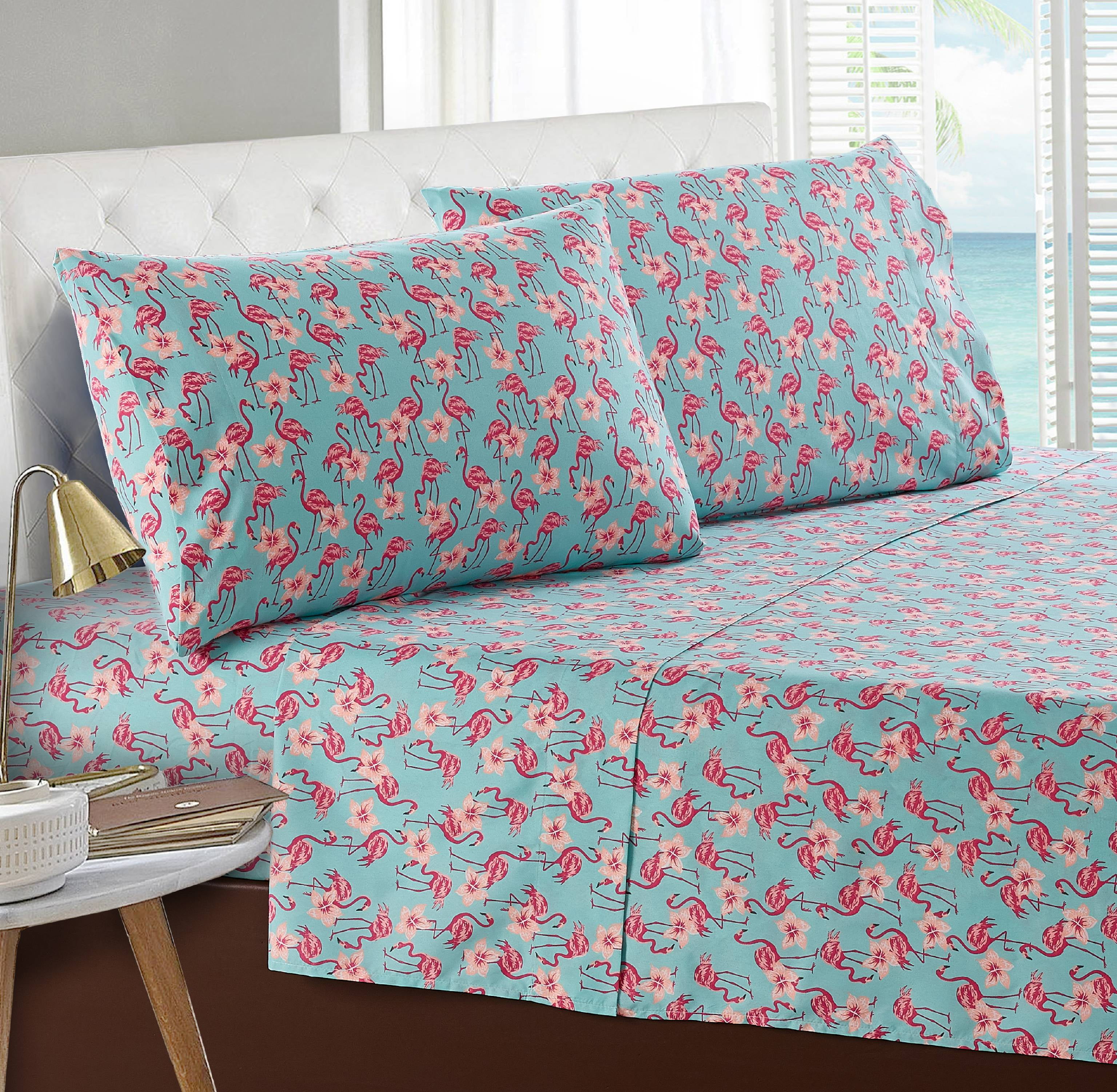 Flamingo Flowers Pillowcase Pairs
