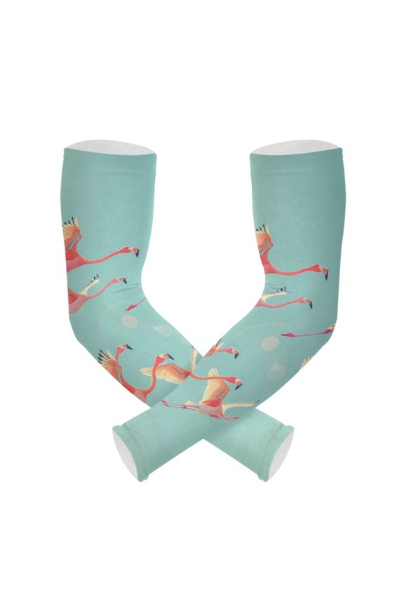 Flamingo Fly Gardening Sleeves UV Sun Protection Cooling Arm Sleeves Anti-Scratch Farmers Sleeves for Women Men