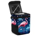 thumbnail image 1 of Flamingo Foldable Car Trash Can with Lid, Leak-Proof, and Hanging Storage Bag - Car Garbage Can, Car Trash Can, Trash Can for Car, 1 of 6