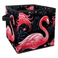thumbnail image 1 of Flamingo Foldable Clothes Storage Toy Box Storage Basket with Handle 10.8"x10.5"x10.6" Large Capacity, 1 of 6
