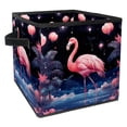 thumbnail image 1 of Flamingo Foldable Storage Basket with Handle, 10.8"x10.5"x10.6", Large Capacity Organizer Bin - Toy Box, 1 of 6